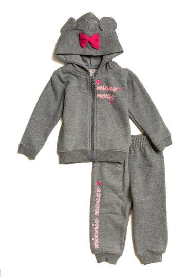 Baby Minnie "Magic This Way" Zip-up Hoodie Winter Pj Set