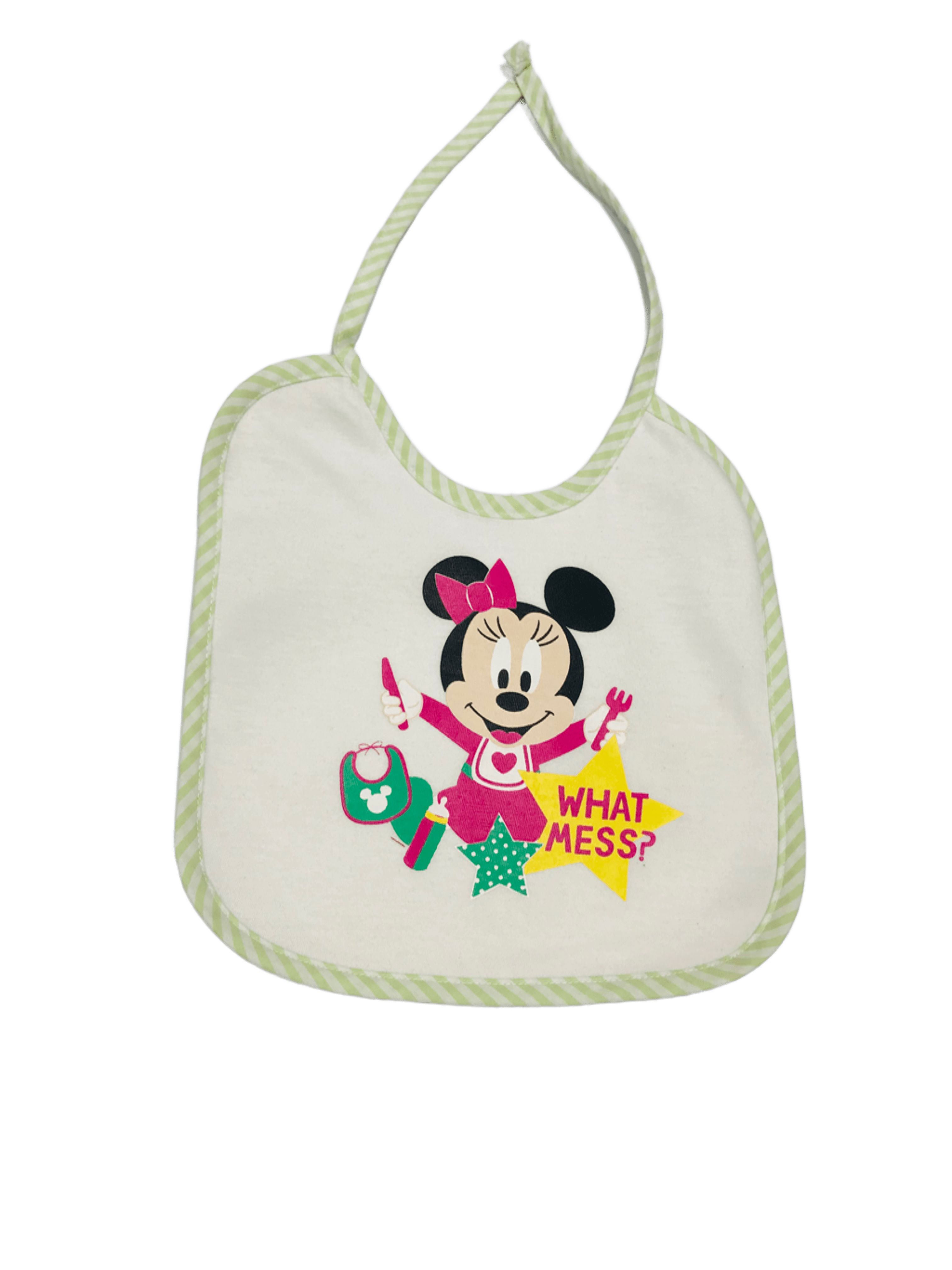 Baby Minnie "What Mess" Bib (M)