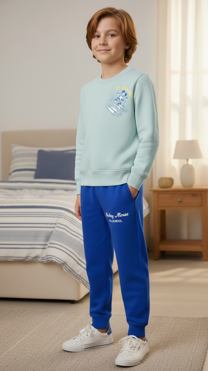 Mickey Mouse ''SN-OH-W BOY'' Winter PJ Set