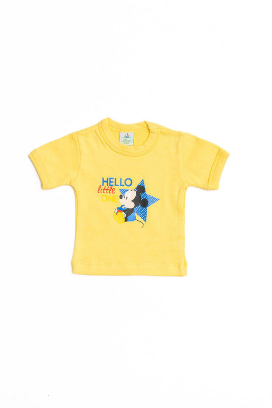T-Shirt Baby  Mickey " Hello " Half sleeve 4057