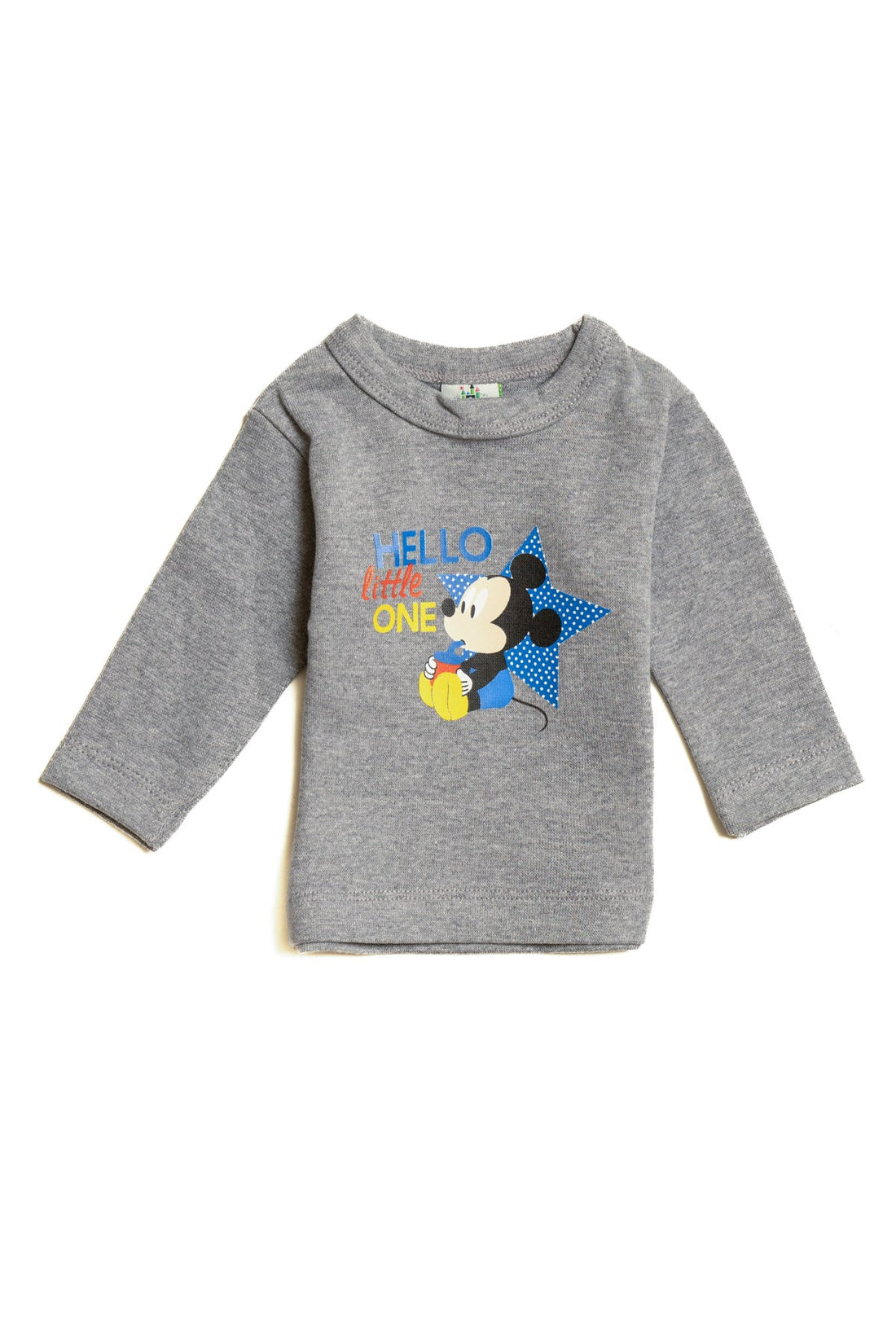 Baby Mickey Long Sleeve T-Shirt "Hello"