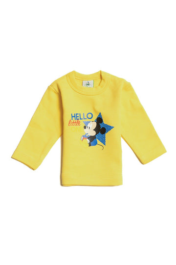 Baby Mickey Long Sleeve T-Shirt "Hello"