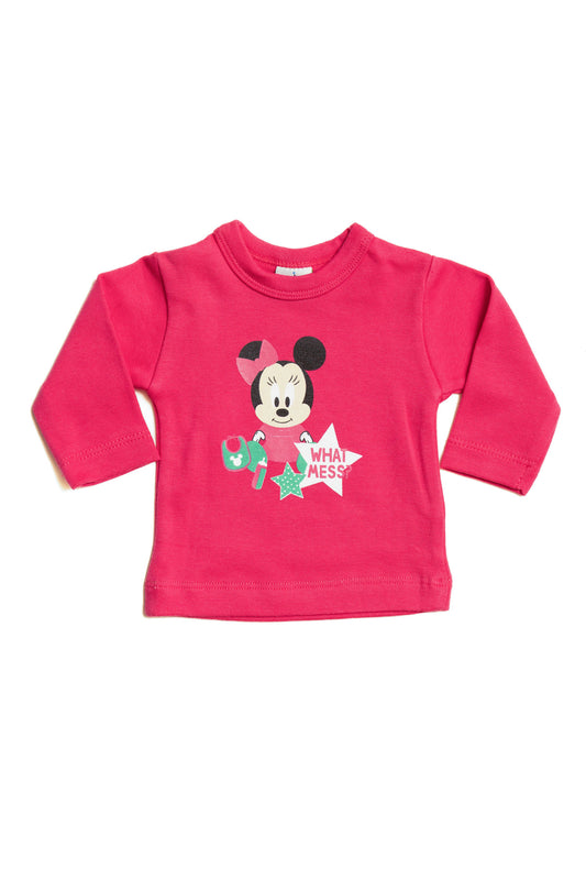 T-Shirt Baby Minnie " What Mess" Sleeve 4114