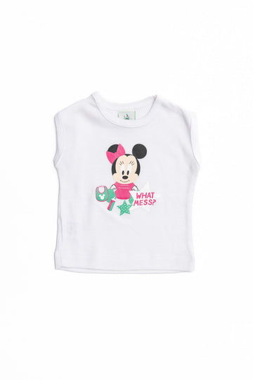 Baby Minnie Sleeveless T-Shirt "What Mess"