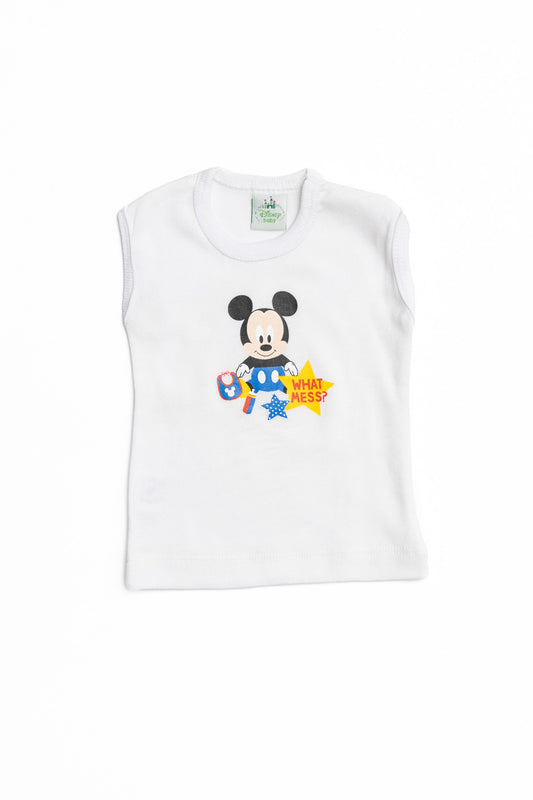 T-Shirt Baby  Mickey " What Mess " sleeveless 4908