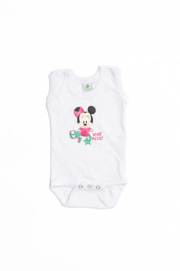 Baby Minnie Onesie (Sleeveless) "What Mess"