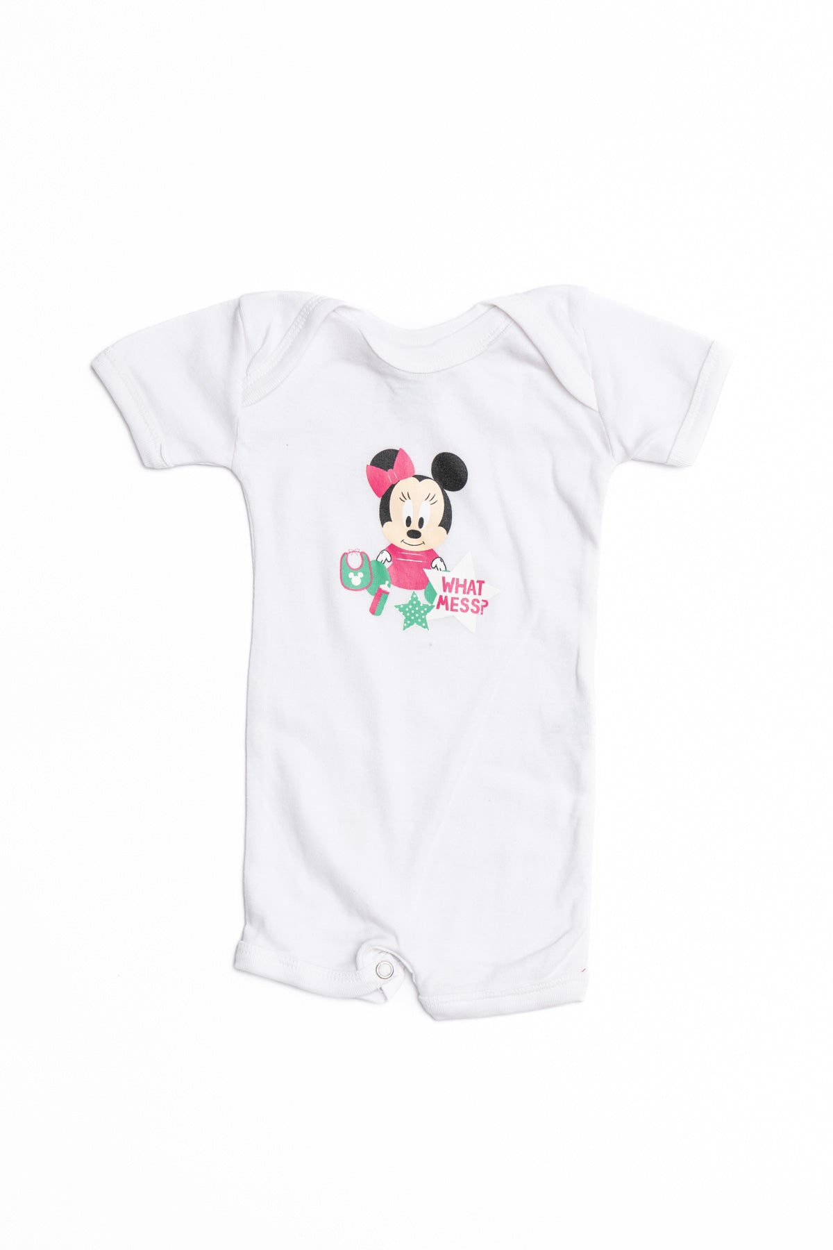 Baby Minnie Romper (Short Sleeves) "What Mess"