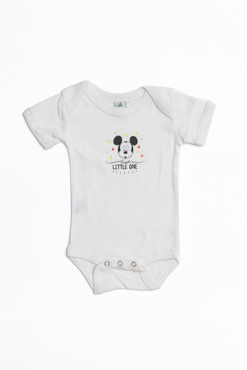 Baby Mickey Onesie (Short Sleeves) "Little One"