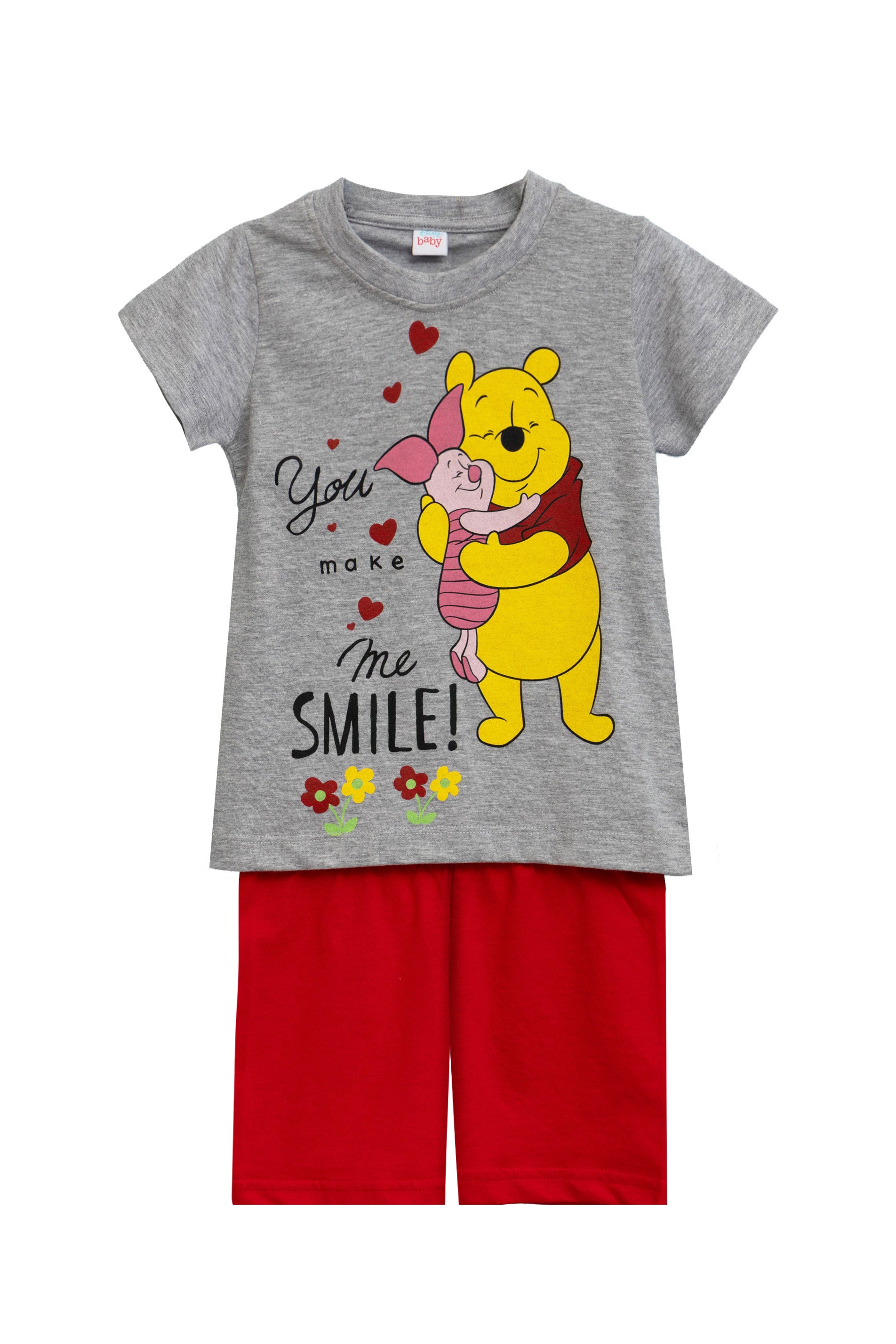 Baby Pooh PJ Set "You Make Me Smile"