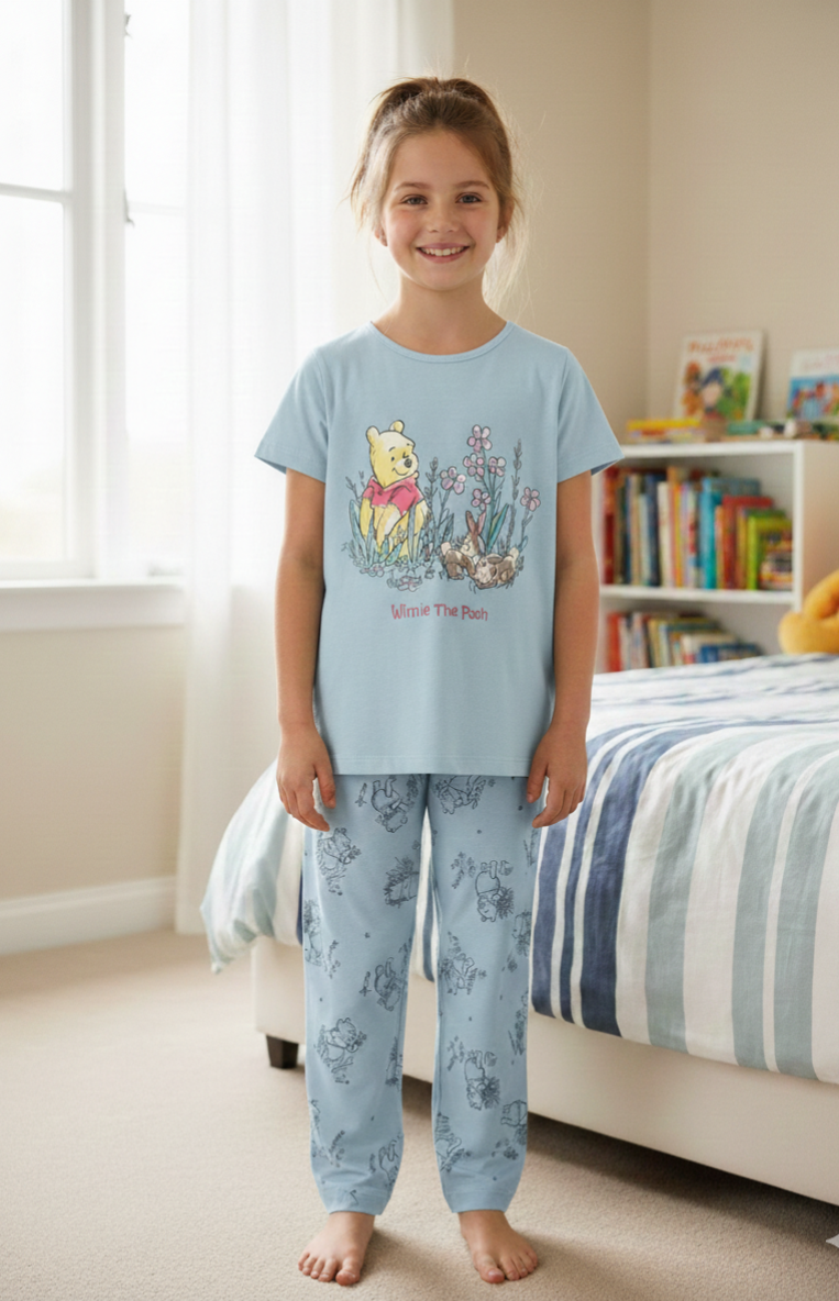 Girls Pooh Pants PJ Set