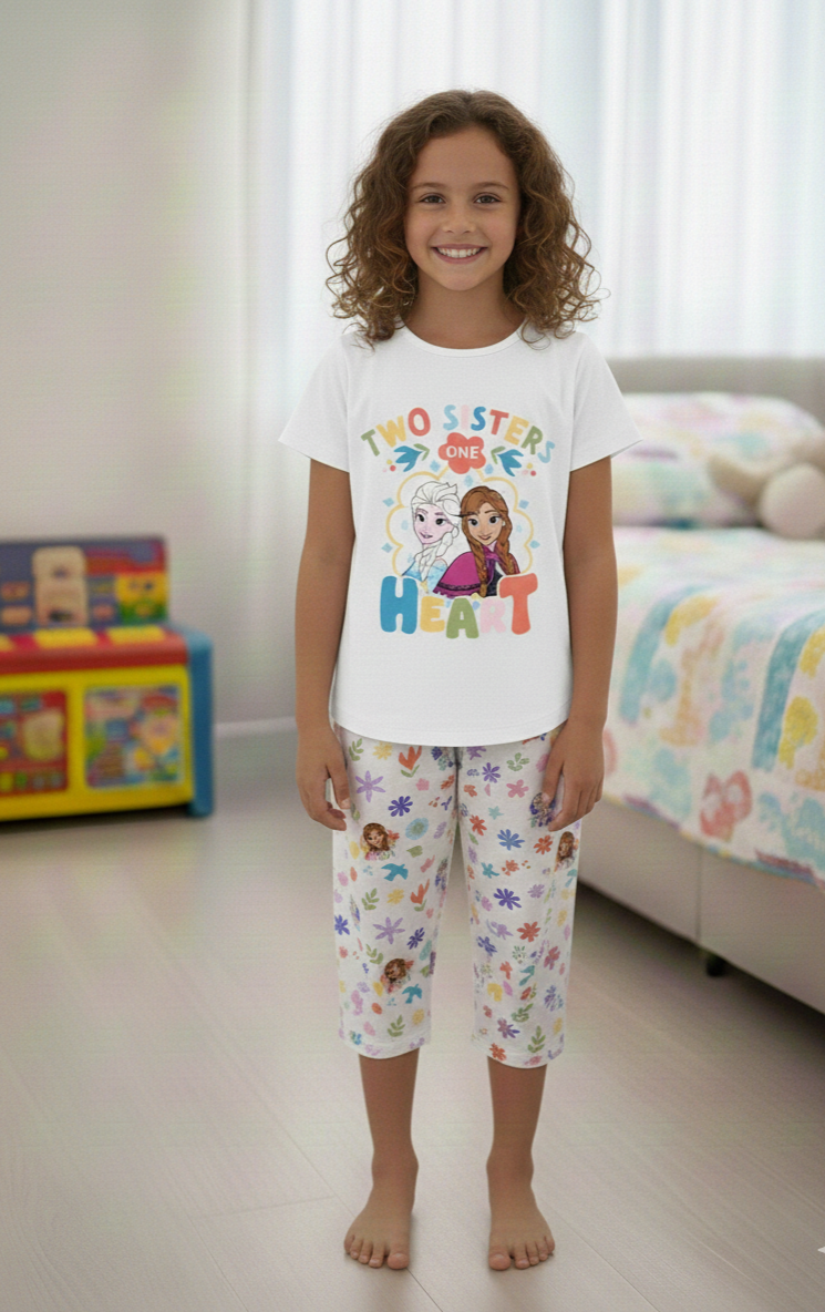 Girls Frozen Two Sisters PJ Set