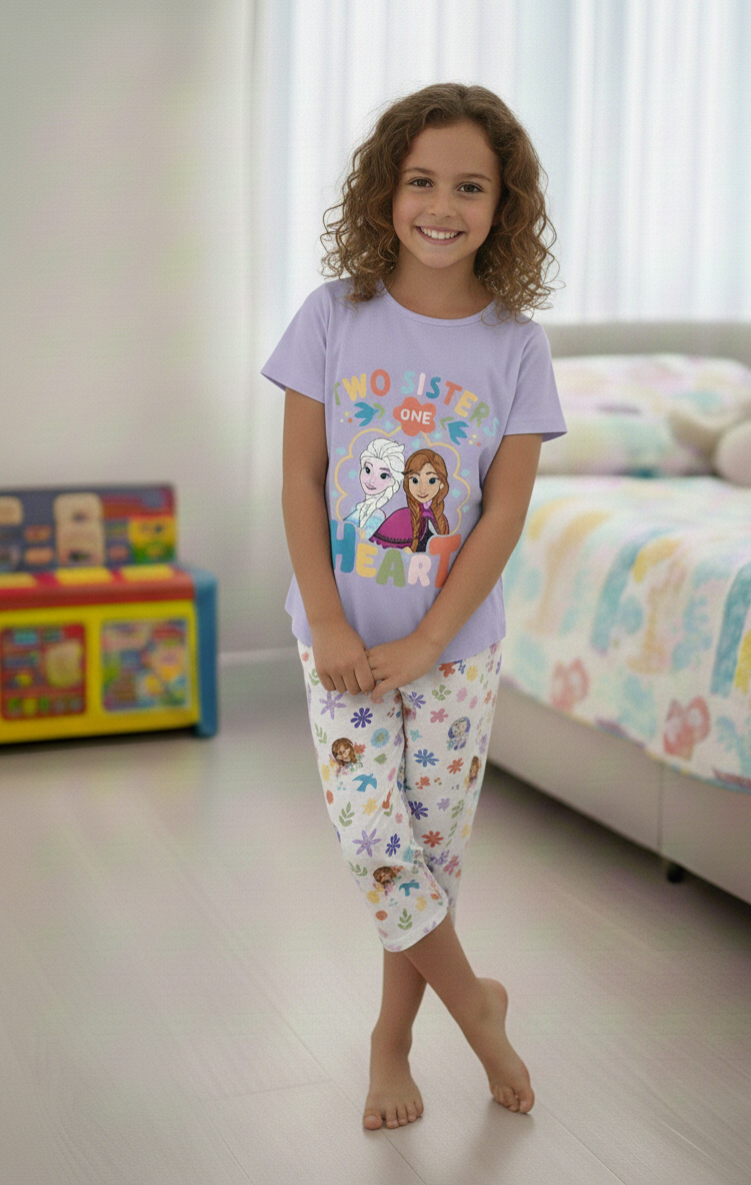 Girls Frozen Two Sisters PJ Set