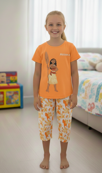 Girls Moana's Embroidery PJ Set
