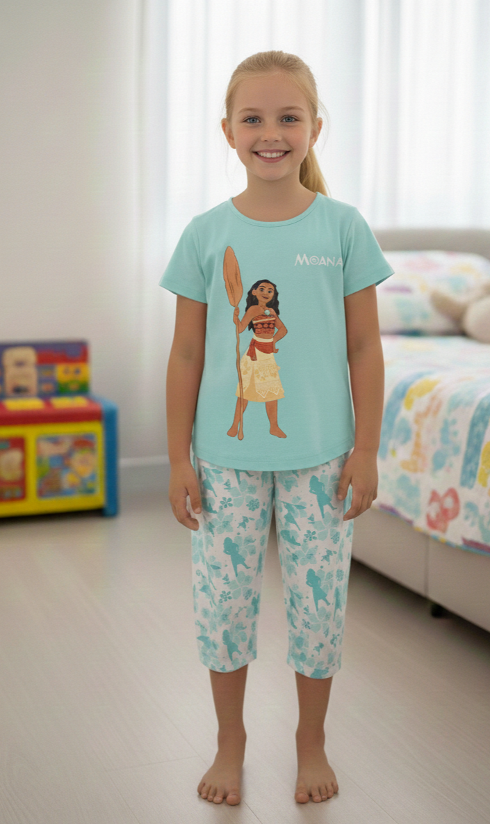 Girls Moana's Embroidery PJ Set