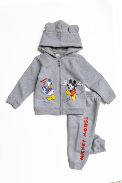 Disney/Mickey& Frinds Toddler Boys Winter Capecho with zipper PJ Set 8571-33