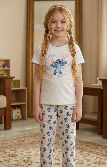 Girls Stitch Pants PJ Set