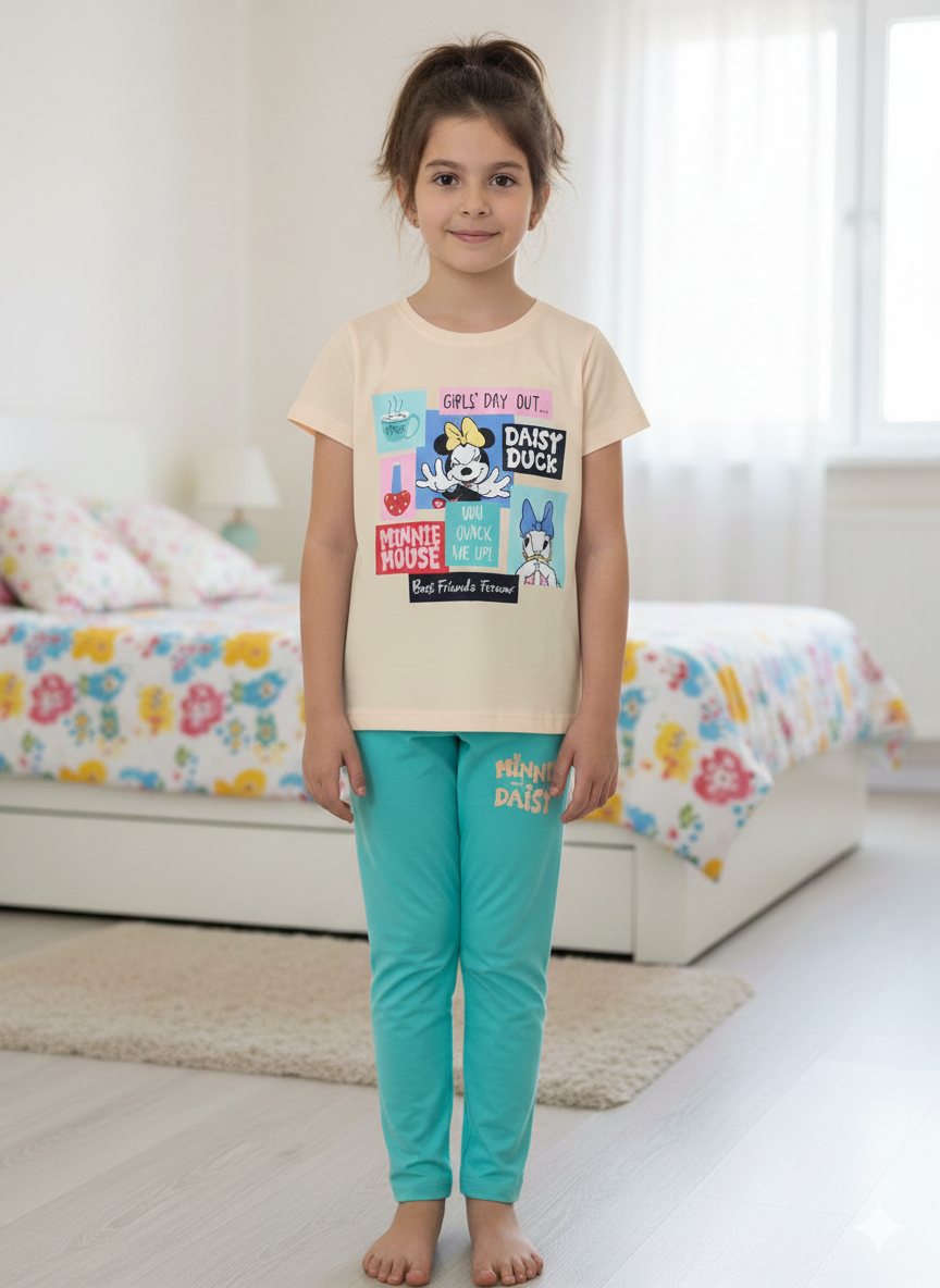 Girls Minnie & Daisy Pants PJ Set