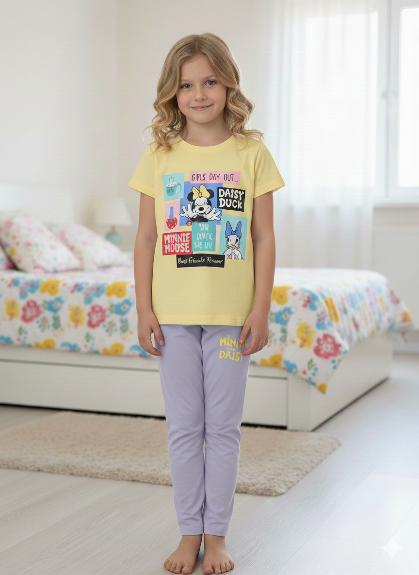 Girls Minnie & Daisy Pants PJ Set