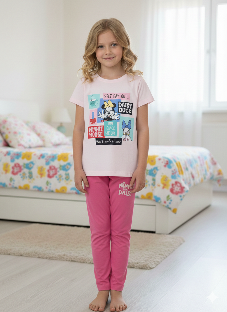 Girls Minnie & Daisy Pants PJ Set