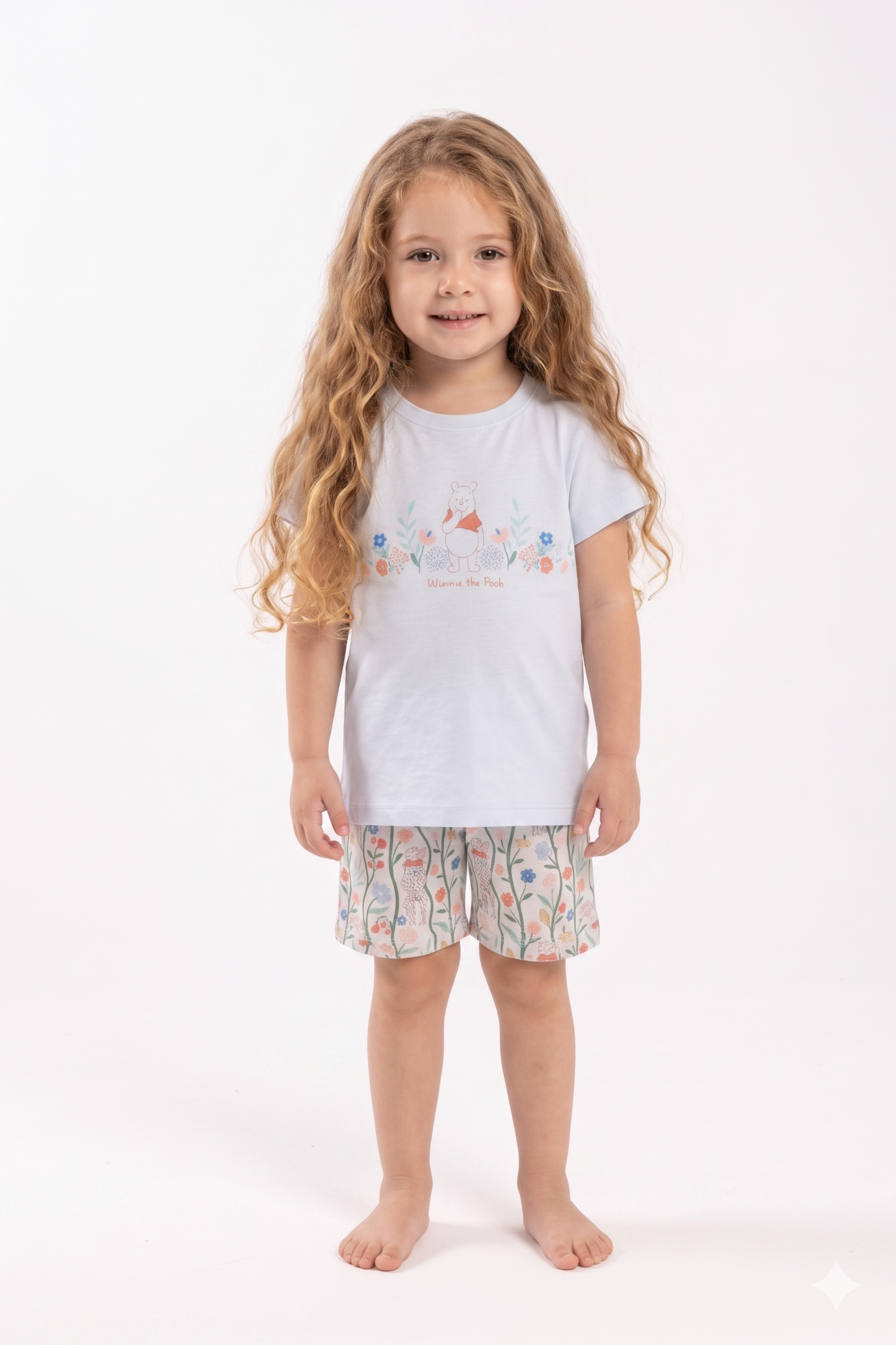 Baby Girl Pooh" Flowers" PJ Set