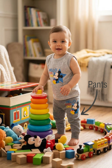 Baby Mickey Pants "Hello"