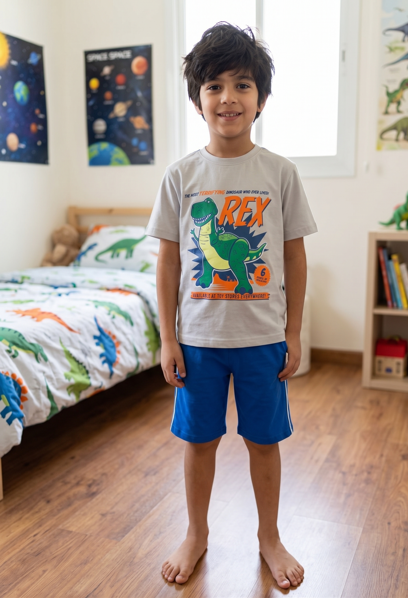 Boys T-Rex PJ Set