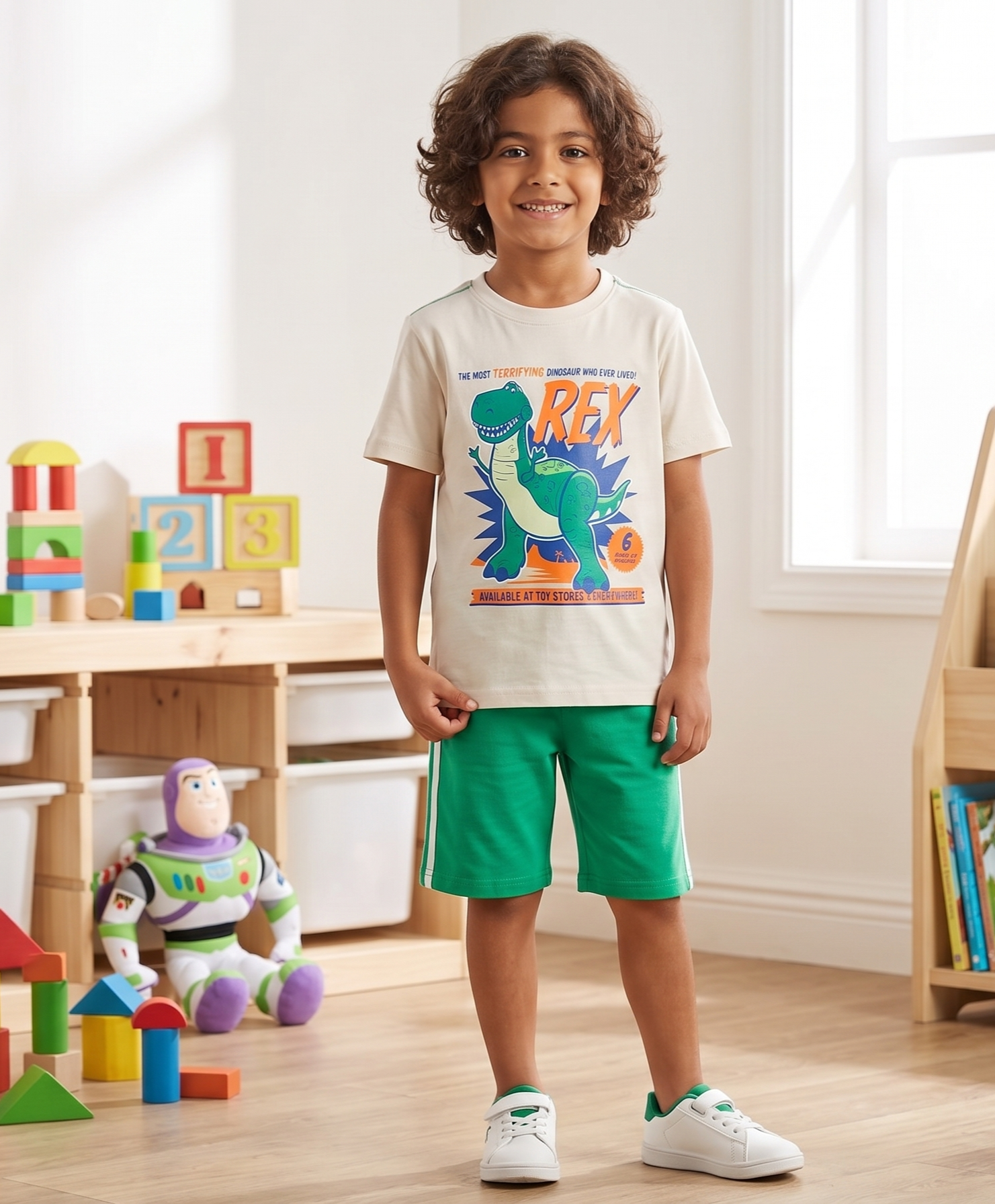 Boys T-Rex PJ Set