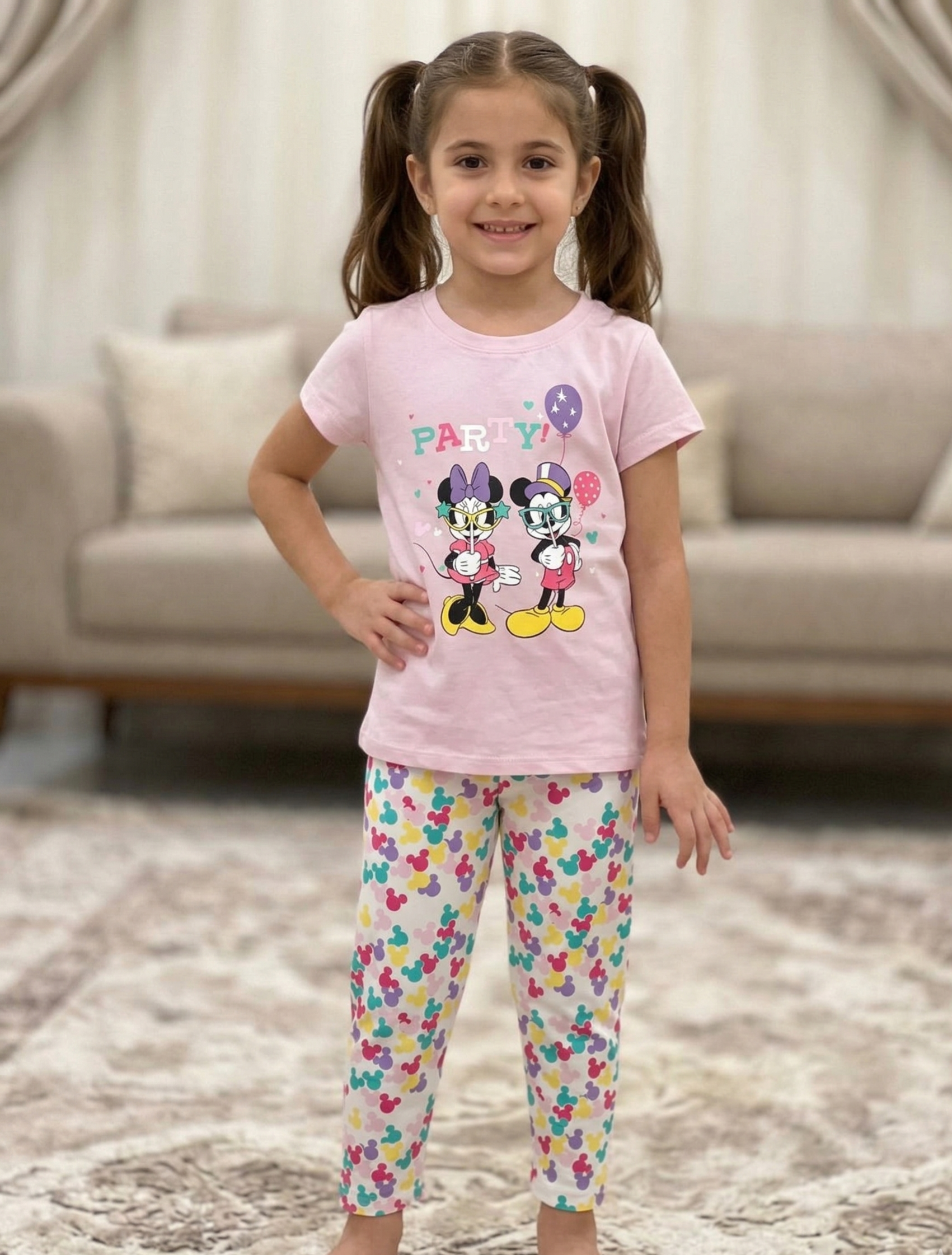 Girls Minnie's Party Pants PJ Set