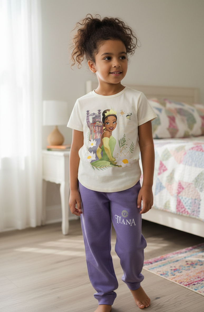 Girls Tiana Pants PJ Set