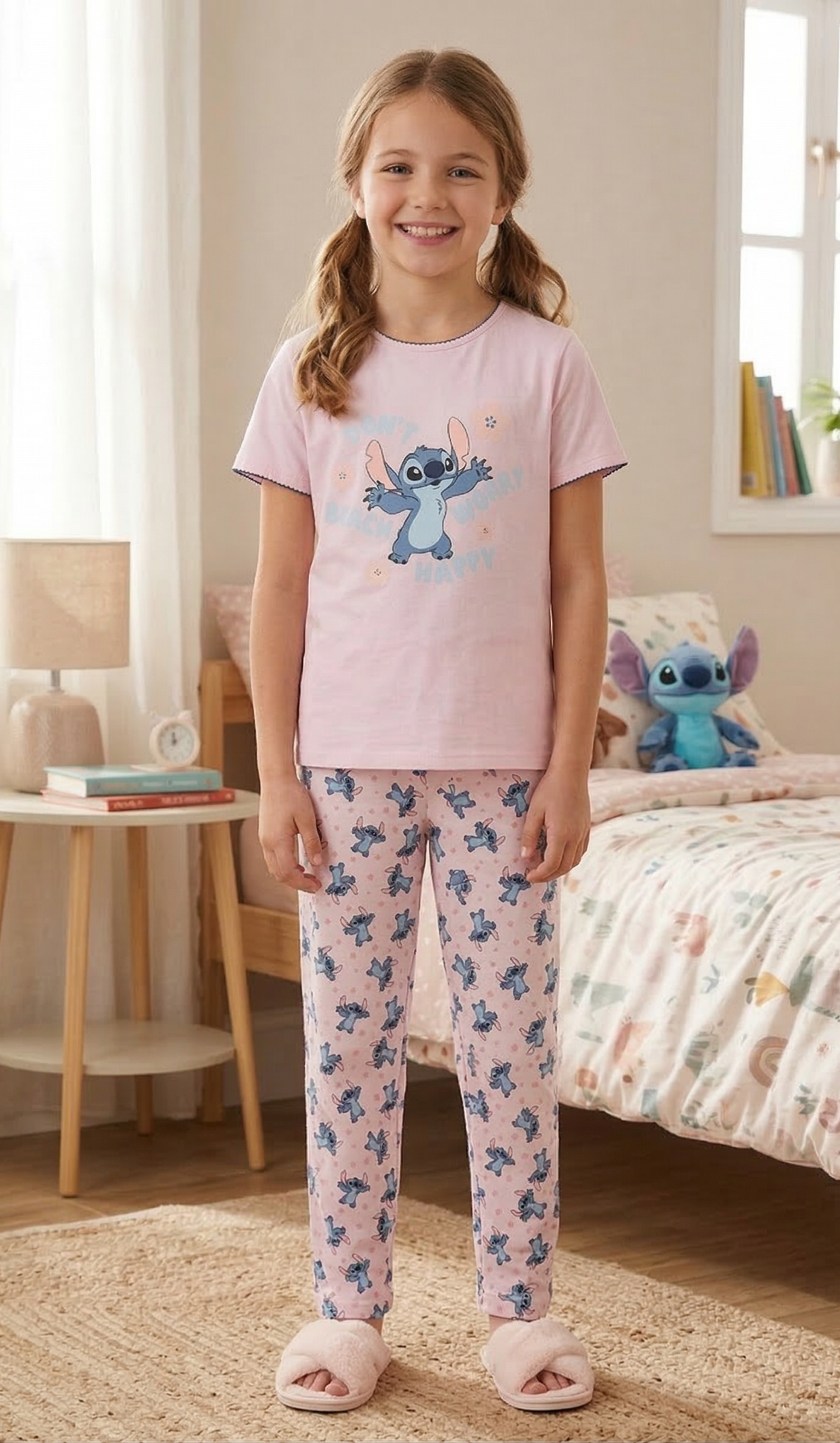 Girls Stitch Pants PJ Set