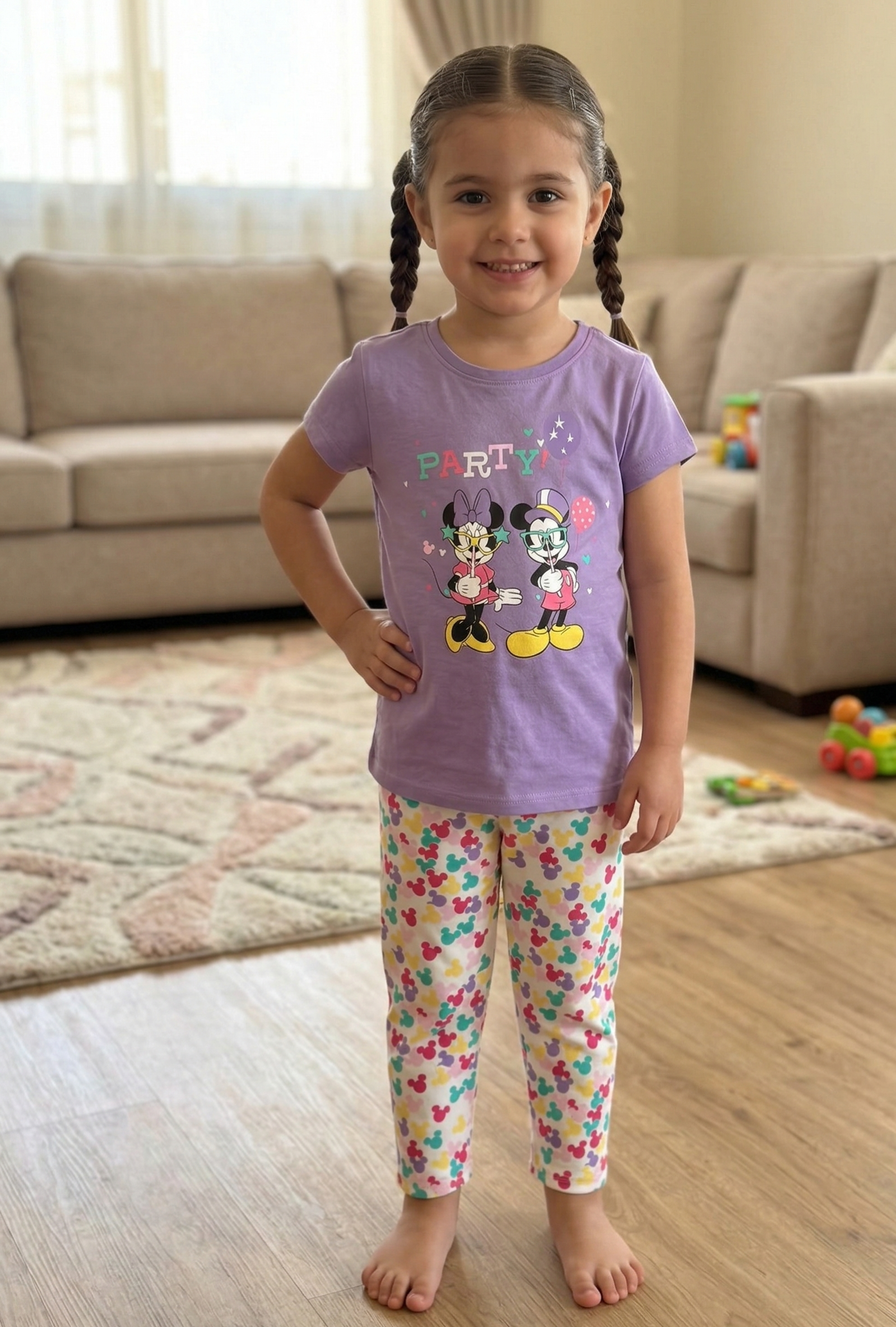 Girls Minnie's Party Pants PJ Set