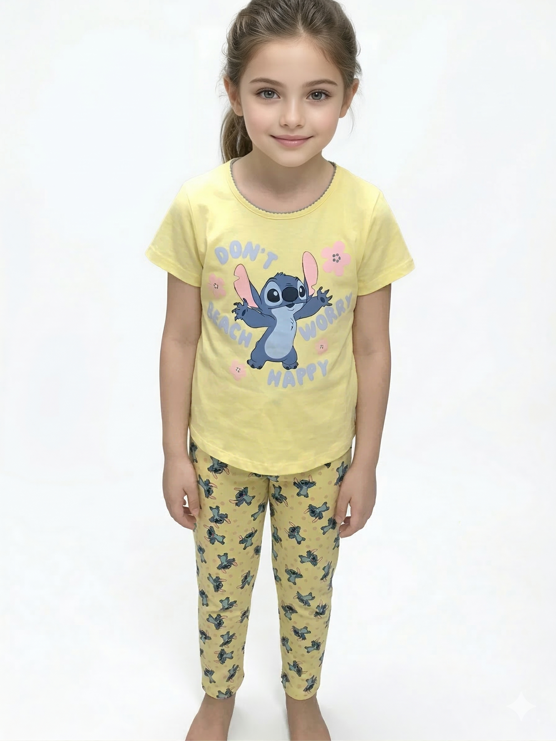 Girls Stitch Pants PJ Set