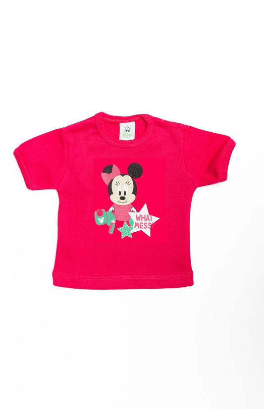 T-Shirt Baby Minnie "  What Mess" Half sleeve 4113
