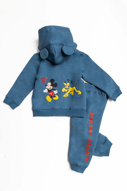 Disney/Mickey& Frinds Toddler Boys Winter Capecho with zipper PJ Set 8571-07