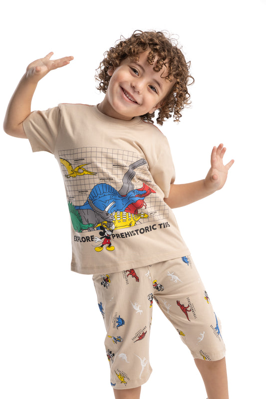Disney/Mickey & Dinasour Summer PJ Set 6050-18