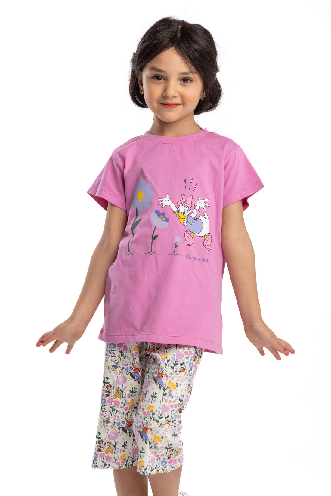 Kids Daisy PJ Set "you Grow Girl"