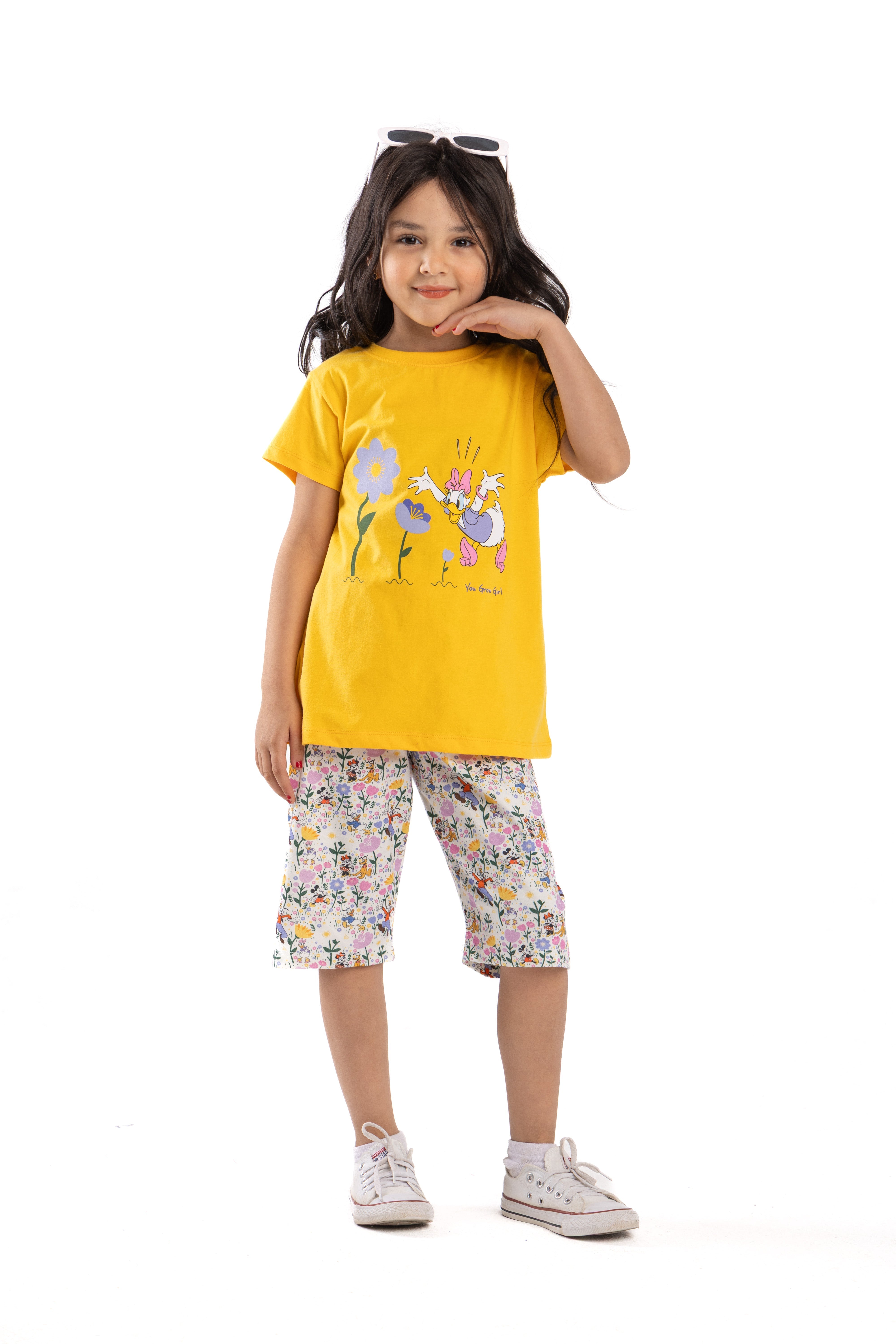 Kids Daisy PJ Set "you Grow Girl"