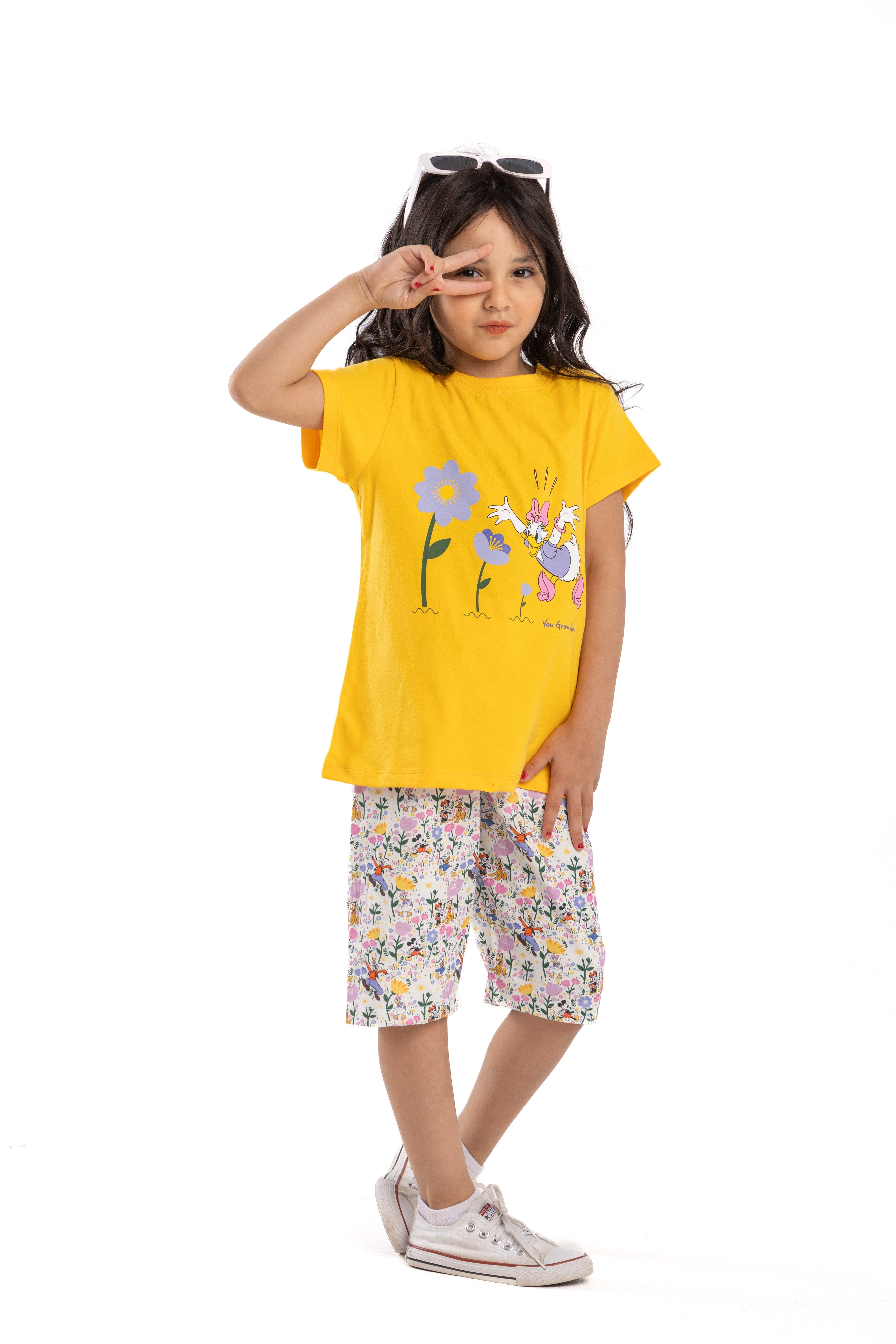 Kids Daisy PJ Set "you Grow Girl"