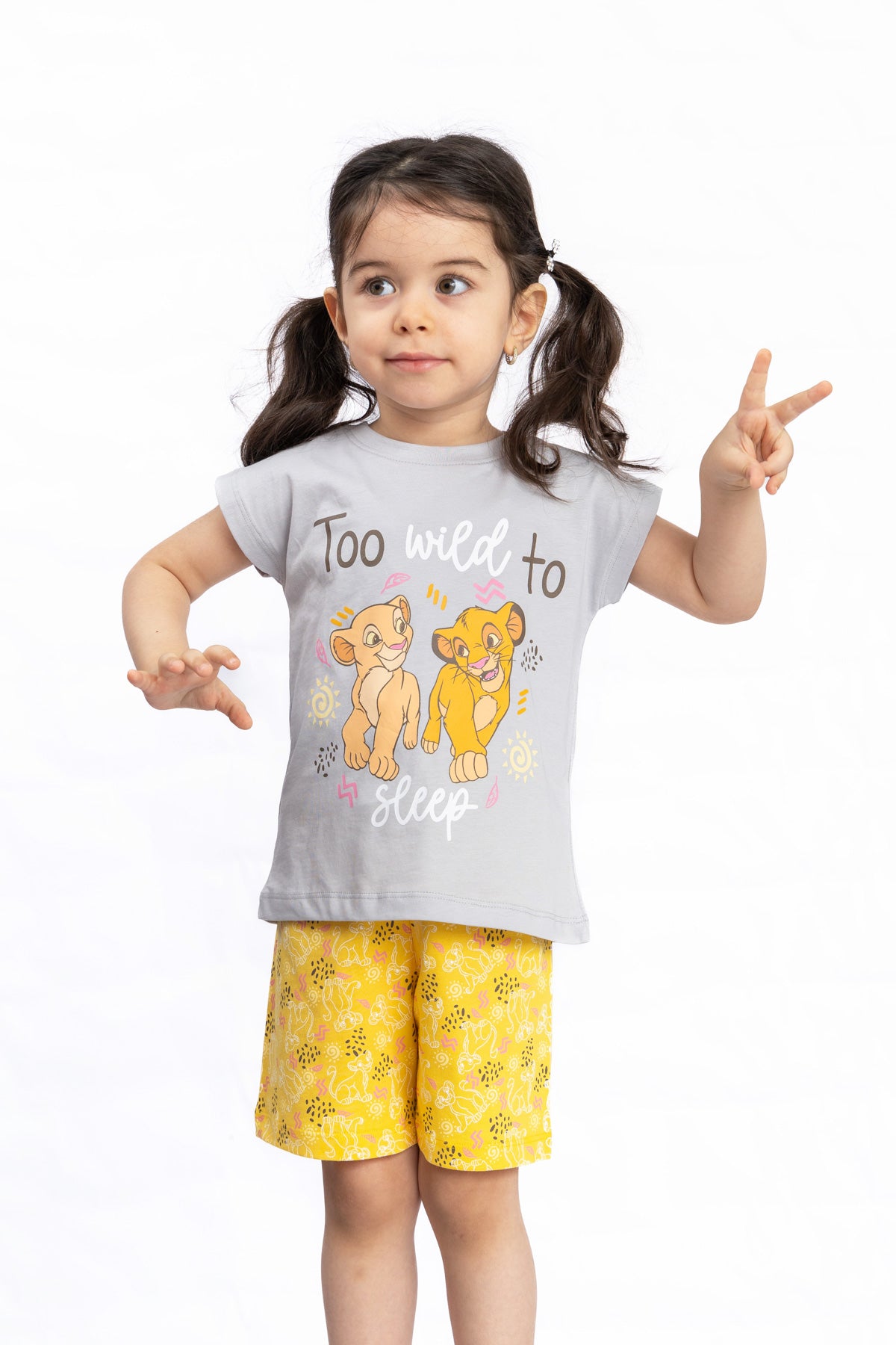 Baby Simba Pj Set "Too Wild to Sleep"