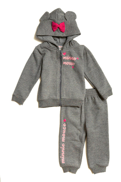 Disney/Minnie Mouse Toddler Girl Winter Capecho with zipper PJ Set 8570-33